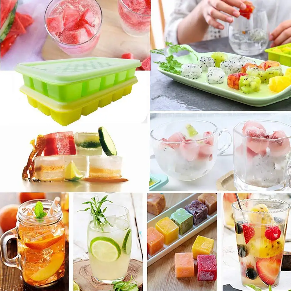 Новое поступление, комплект из 2 предметов 15-полостей квадратная силиконовая форма кубика льда лоток для печенья Форма для самостоятельного изготовления торта инструмент для выпечки