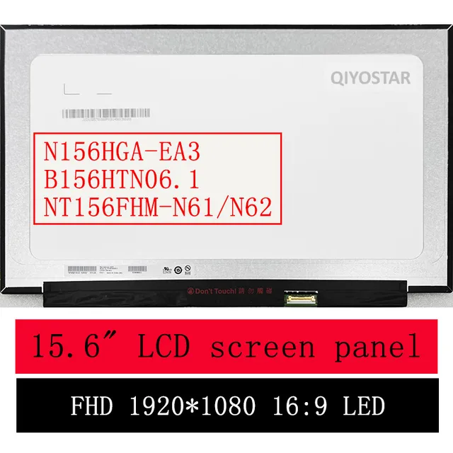 Тонкая светодиодная матрица 15,6 дюйма NT156FHM-N61 N62 N63 B156HTN06.1 N156HGA-EA3, ЖК-панель для ноутбука, дисплей 1920*1080p FHD 1