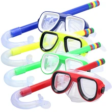 Children Safe Snorkeling Diving Mask+Snorkel Set PVC High Quality 5 Colors Scuba Swimming Set Water Sports For Kid 3-8 Years old