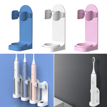 

1PC Creative Stand Rack Toothbrush Organizer Electric Toothbrush Wall-Mounted Holder Space Saving Bathroom Storage Accessories