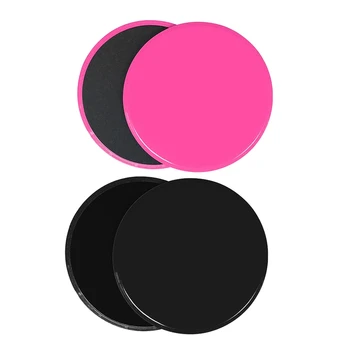 

4 Pcs Fitness Gym Gliding Discs Slider Exercise Sliding Plate for Yoga Abinal Core Training, 2Pcs Pink & 2Pcs Black