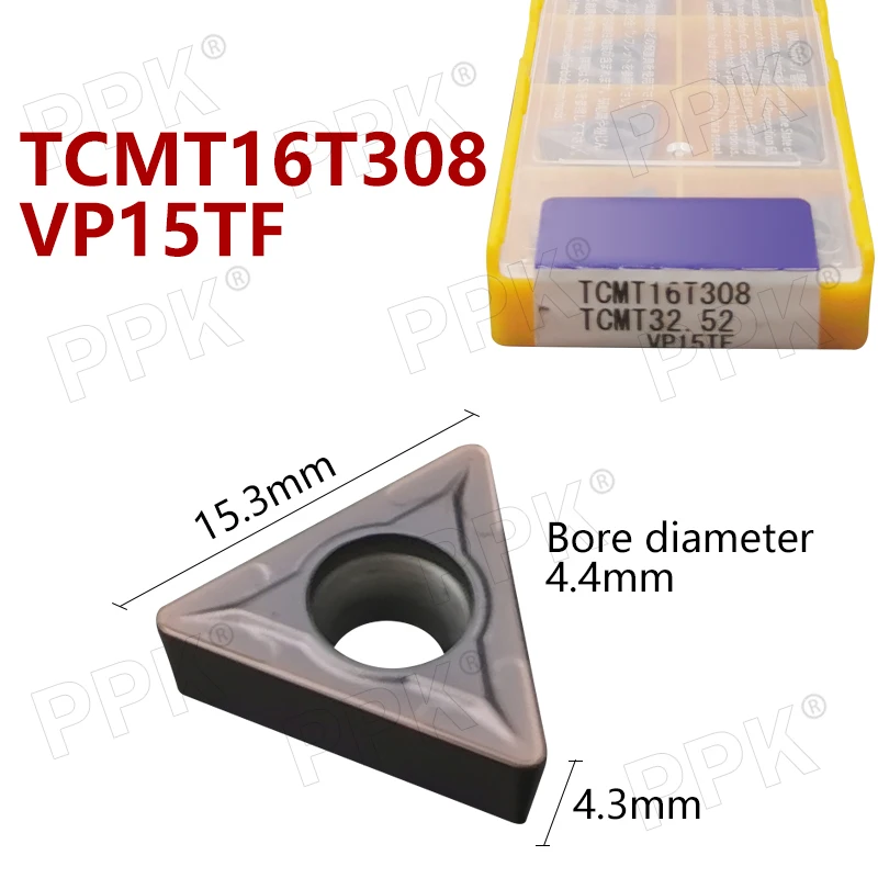 

TCMT16T308 TCMT32.52 VP15TF External Turning Tools Carbide insert High quality TCMT 16T308 Lathe cutter Tool turning insert