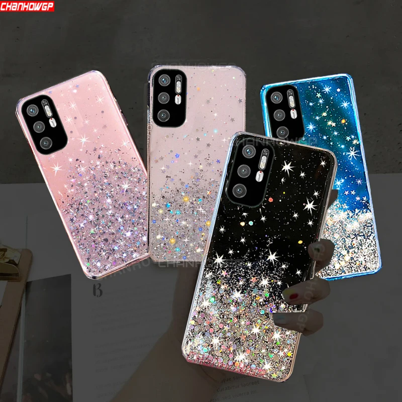 Чехол для Xiaomi Poco M3 Pro 4G 5G Bling Glitter Stars мягкая задняя крышка из ТПУ Для X3 NFC