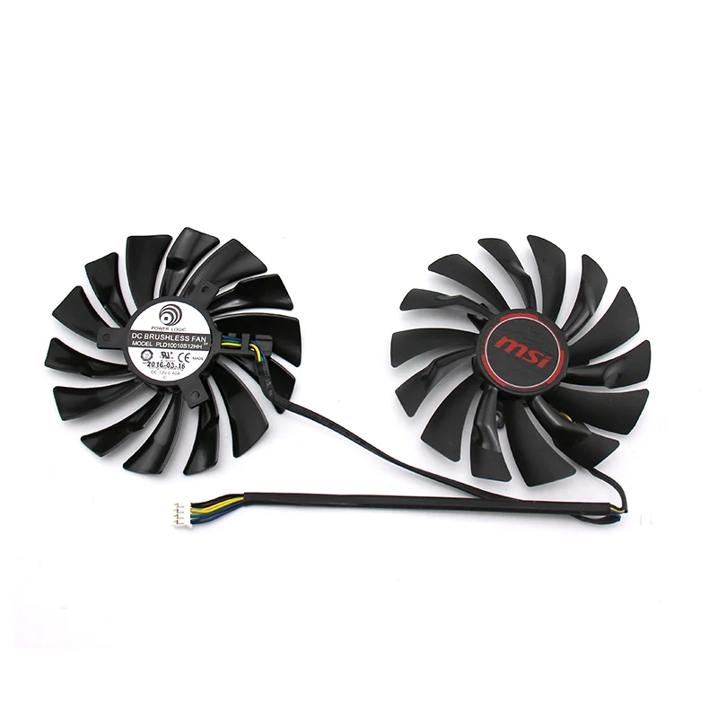 95 мм PLD10010S12HH вентиляторы для MSI GTX 1060 1070 1080 TI RX 470 570 RX580 игровой графического процессора вентилятор видеокарты - Цвет: 4pin