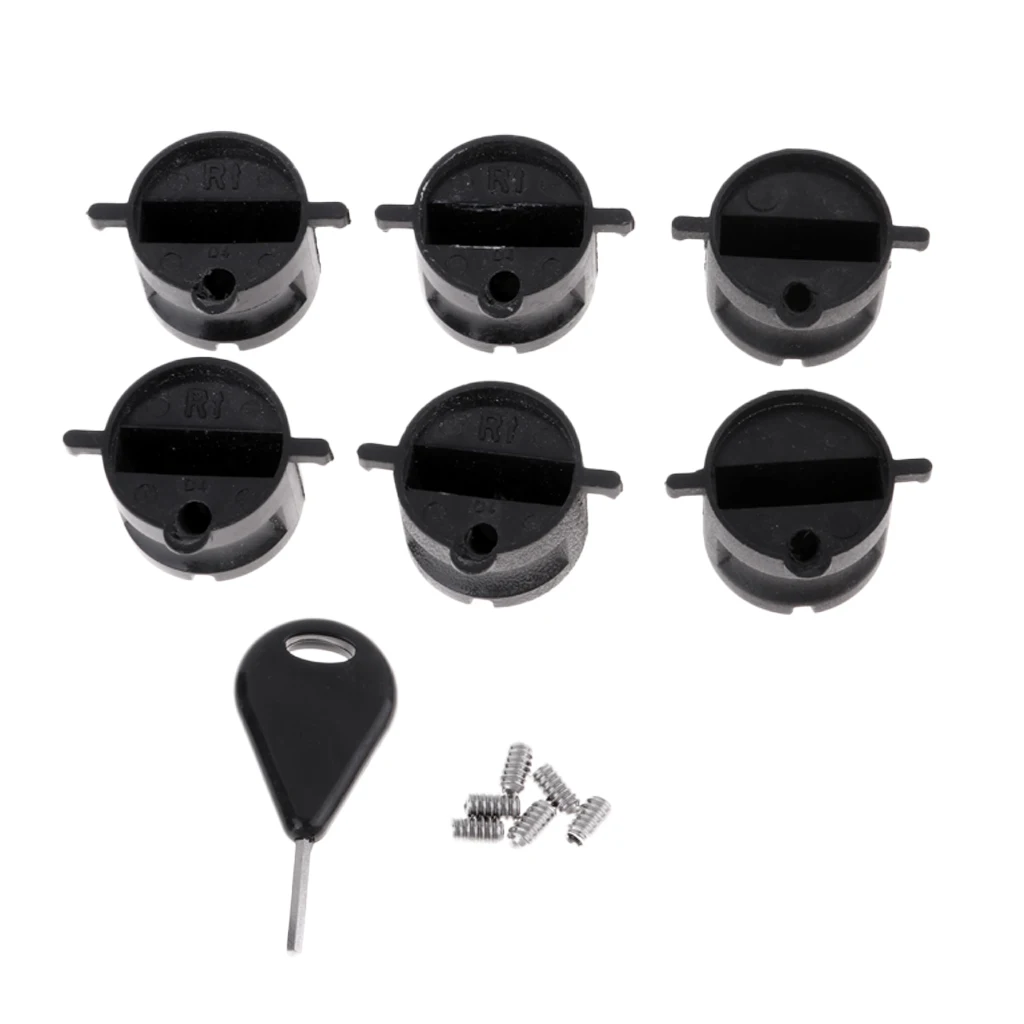  Surfboard Fin Key Replacement Accessory w/6pcs Grub Screws & Leash Plug
