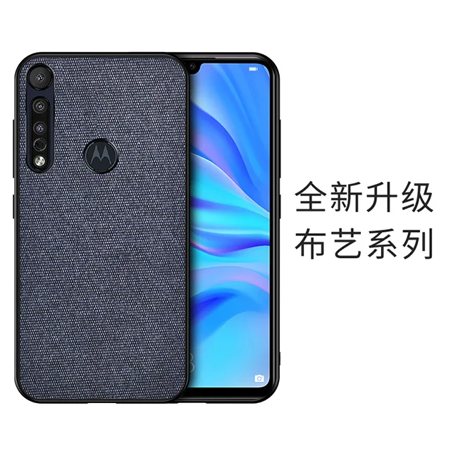 Blue IKrsses для Motorola Moto G8 Play Plus PU простой тканевый Жесткий Чехол Мягкий чехол для ONE-Macro 360 чехол все включено - Цвет: Blue