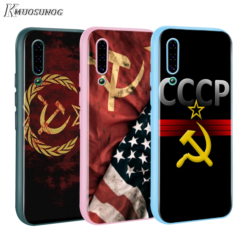 

Red Soviet Union USSR Flag Baseus Candy Color Cover for Xiaomi Mi NOTE 10 9 8 Pro 9T SE A1 A2 A3 CC9 SE Lite F1 Phone Case