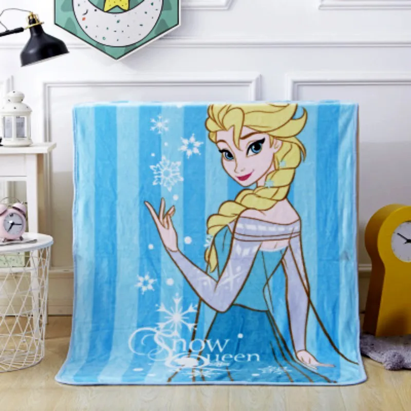 

Disney Cartoon Mickey Mouse Blue Frozen Elsa Anna Plush Coral Fleece Blanket Throws Towel for Girls 100x140cm on Bed Sofa Plane