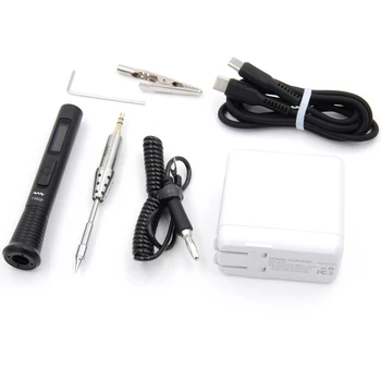 

Mini TS80P Electric Soldering Iron Adjustable Temperature Portable Digital Solder Station OLED Display USB Type C PD2.0 QC3 30W