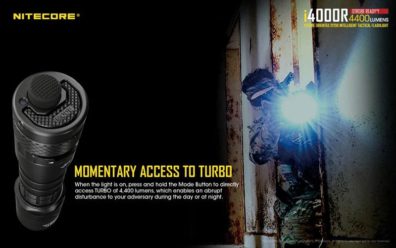 4400 Lumens Nitecore i4000R Tactical Flashlight (13)
