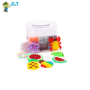 

9000pcs 5mm hama beads Kit 12Colors Pegboards Patterns Ironing Papers Tweezers Storage Case Fuse Beads Compatible Kit