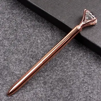 

Diamond Ballpoint Pens Stationery Ballpen Home Office School Supplies Portable Big Crystal Luxury Plastic 138*8mm