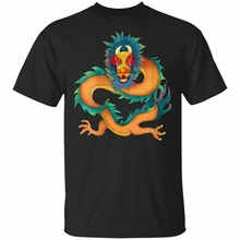 Magische Draak Gift Fearless Chinese Japanse Dragon Zwart, Marine T-Shirt S-3Xl Ademend Tops Tee Shirt(China)