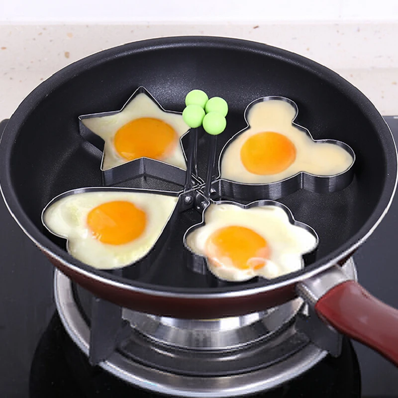 

5 Style Stainless Steel Fried Egg Shaper Pancake Mould Omelette Mold Frying Egg Cooking Tools Kitchen Accessories Gadget