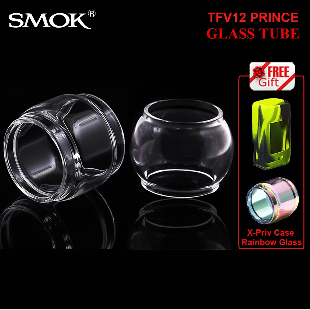 Оригинальный SMOK TFV12 Prince Pyrex Стеклянная трубка 8 мл шар с радужным окошком XPRIV Mod
