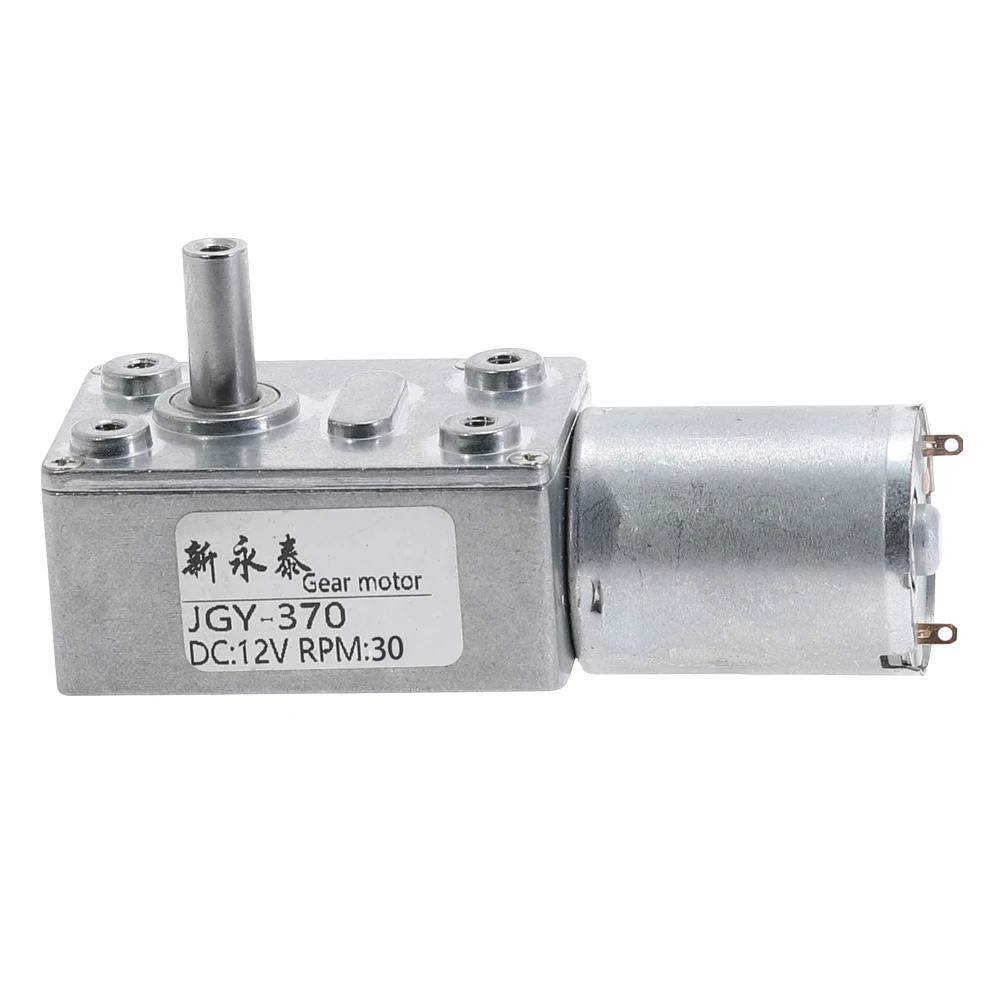 DC 12V Worm Gear Reduction Motor 2-100RPM Reversible High Torque Turbo Geared Electric Motor Mini Gearbox Reducer For Automation