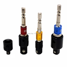 4 шт. ударная головка редуктор преобразователя адаптер 1/" 1/4" 3/" Квадратный привод и 3 шт. 1/4" шестигранный хвостовик переходник для бит удлинитель