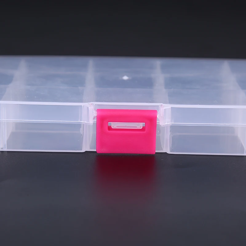 

15 Slots Compartment Plastic Storage Boxes Jewelry Earring Beads Case Container