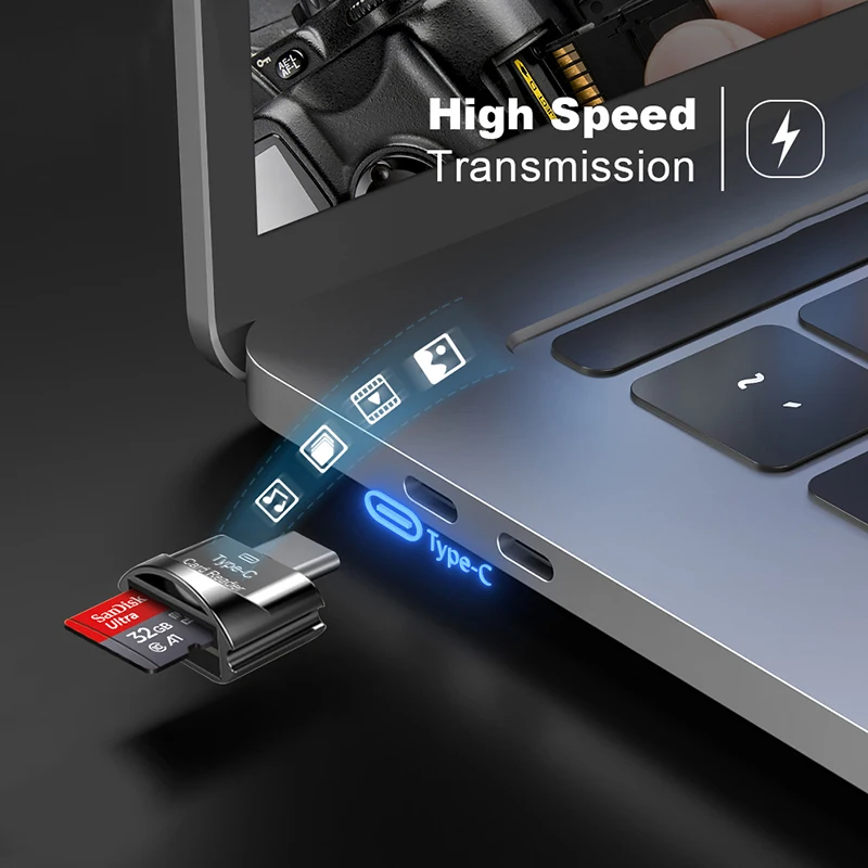 유형 C-Microsd TF 어댑터 OTG 스마트 메모리 카드 리더기 유형-C 마이크로 USB-PC/Mac용 Micro-SD 어댑터
