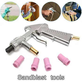 

1 Set Sandblasting Gun Sandblaster Feed Blast Gun Air Siphon Sand Blasting Abrasive Tool Ceramic Nozzles Tips Kit Sprayer