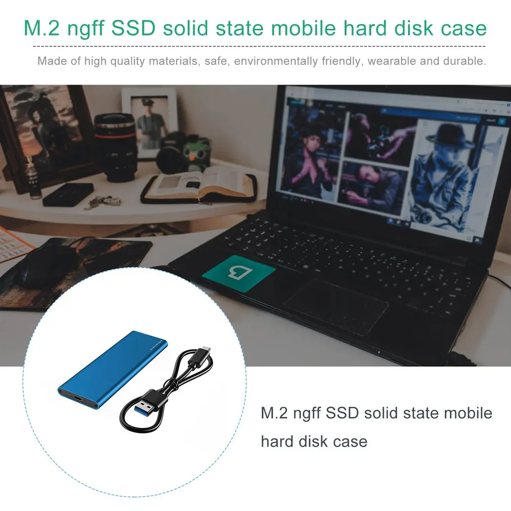 Твердотельный жесткий диск SSD коробка 6100-RTKM.2 NGFF PCI-e NVMe к USB3.1 корпус твердотельного жесткого диска адаптер коробка
