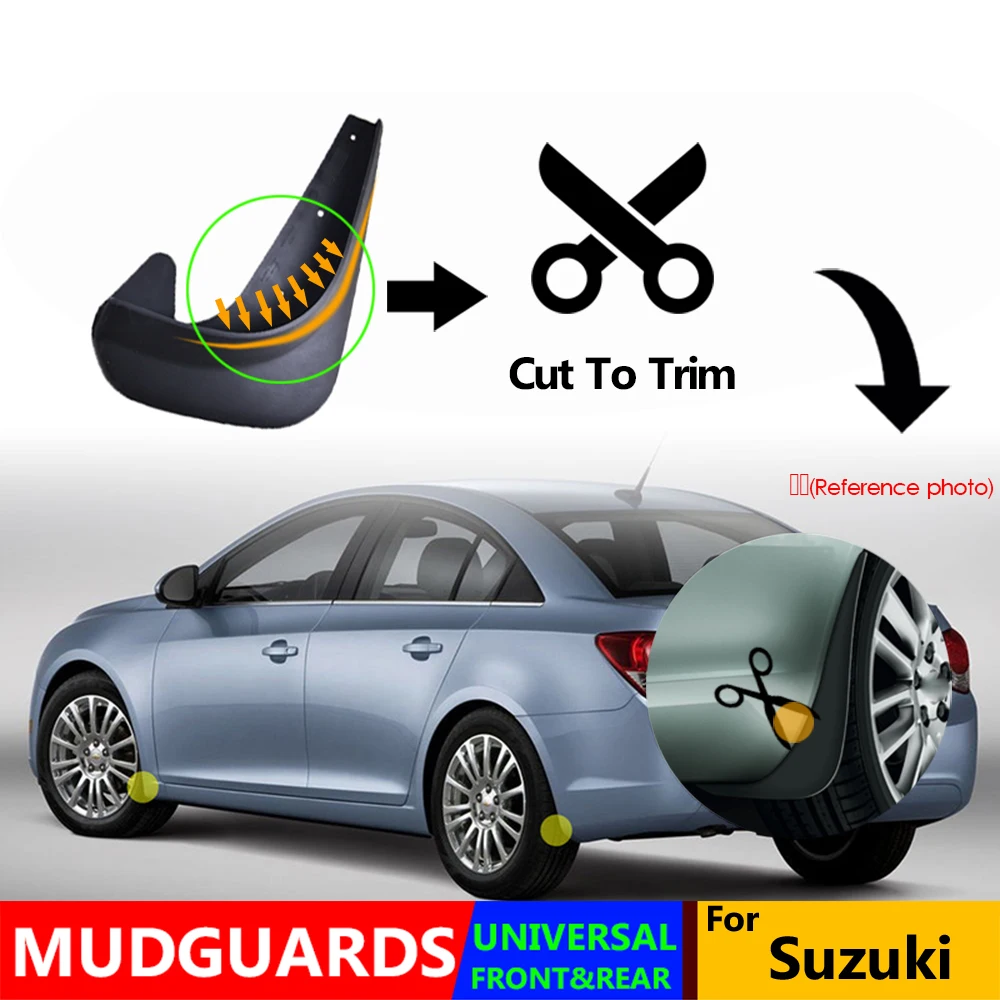4 шт. Универсальные Брызговики передние и задние для Suzuki Dzire Baleno Aerio SX Cultus Kei Kizashi SE
