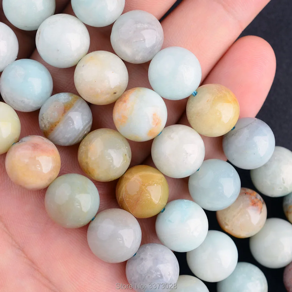 2PCS Amazonite Beads Loose Beads Fashion Gemstone For 6-12mm