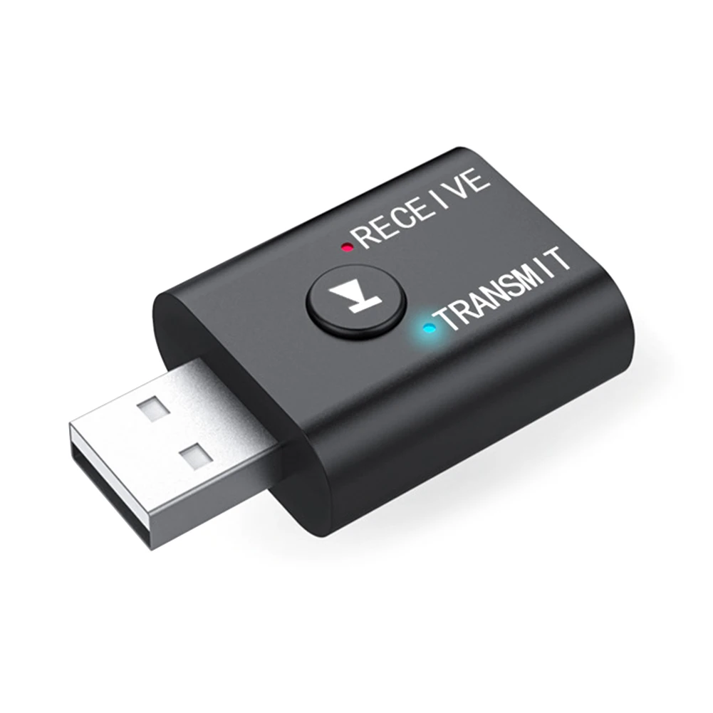 2 в 1 USB Bluetooth-совместимый адаптер беспроводной ПК ноутбук ТВ Автомобильная