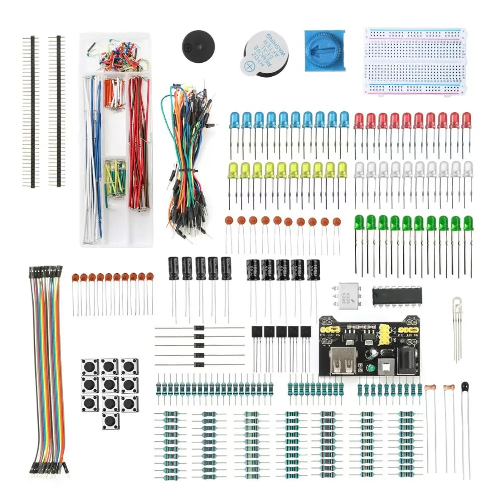 458 электронный стартовый Забавный Набор для Arduino Raspberry Pi | основные компоненты электроники стартовый комплект | Модуль питания, перемычка