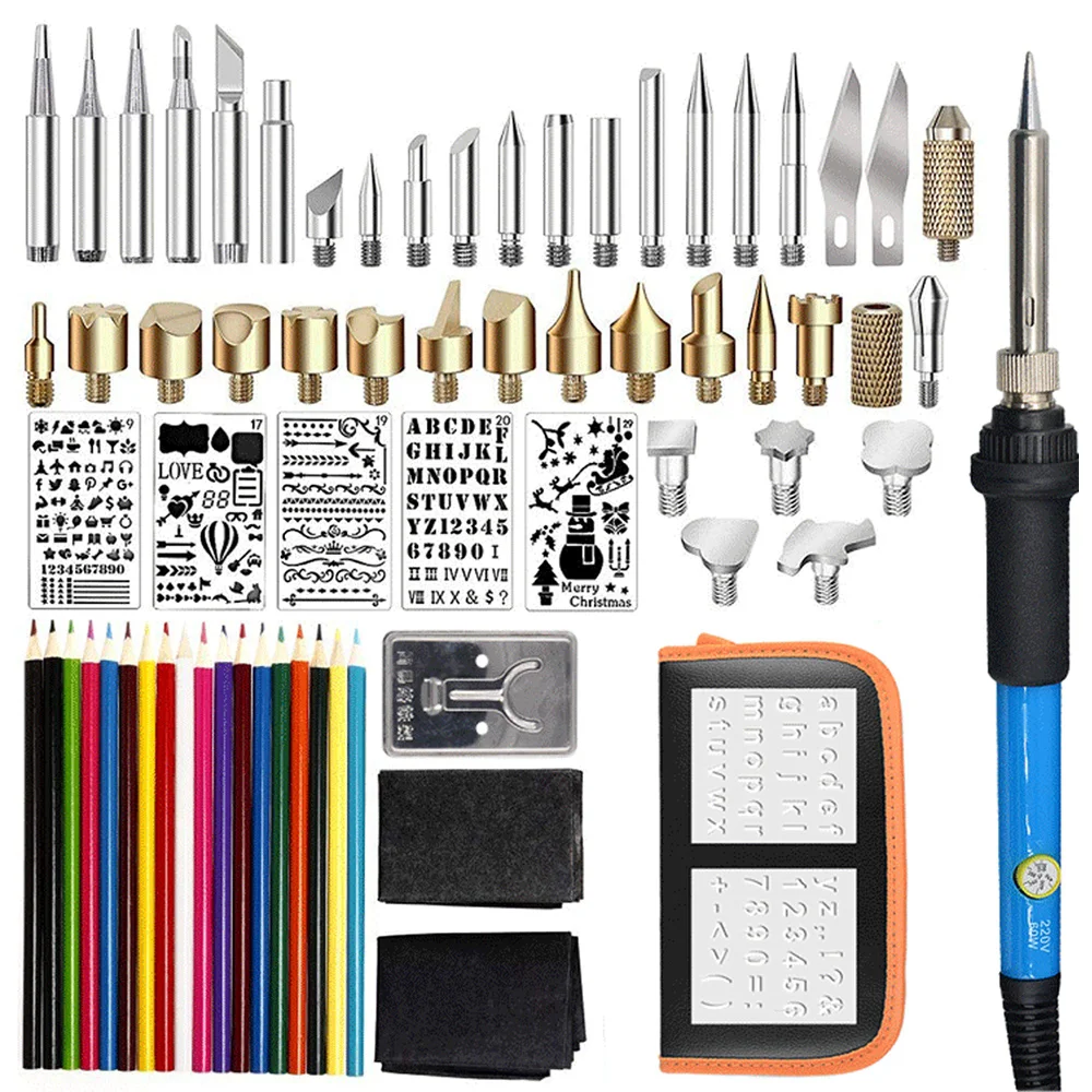 

Thermostatic Electric Mini Solder Iron Adjustable Temperature Electric Soldering Iron Set 71 Sets Engraving Pyrography Welding