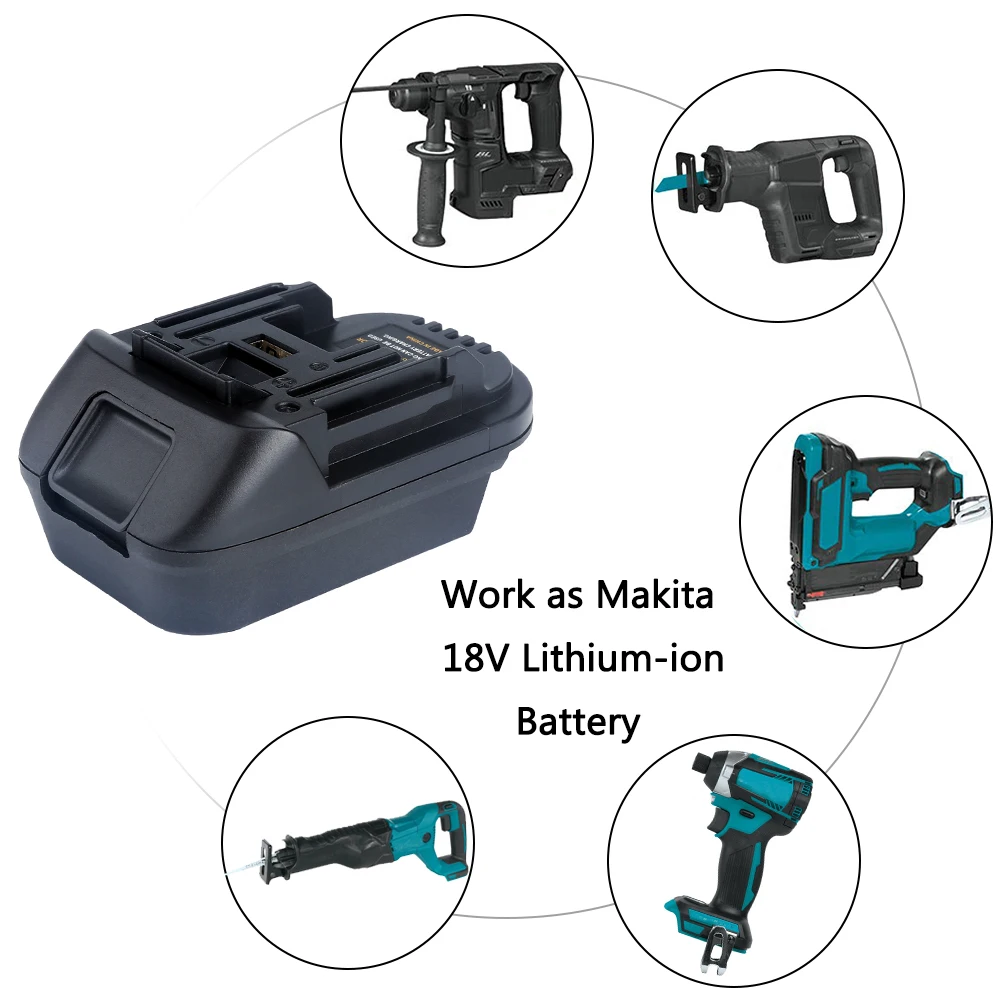 Адаптер преобразователя батареи DM18M для Milwaukee 18V или Dewalt 20V преобразователь литий