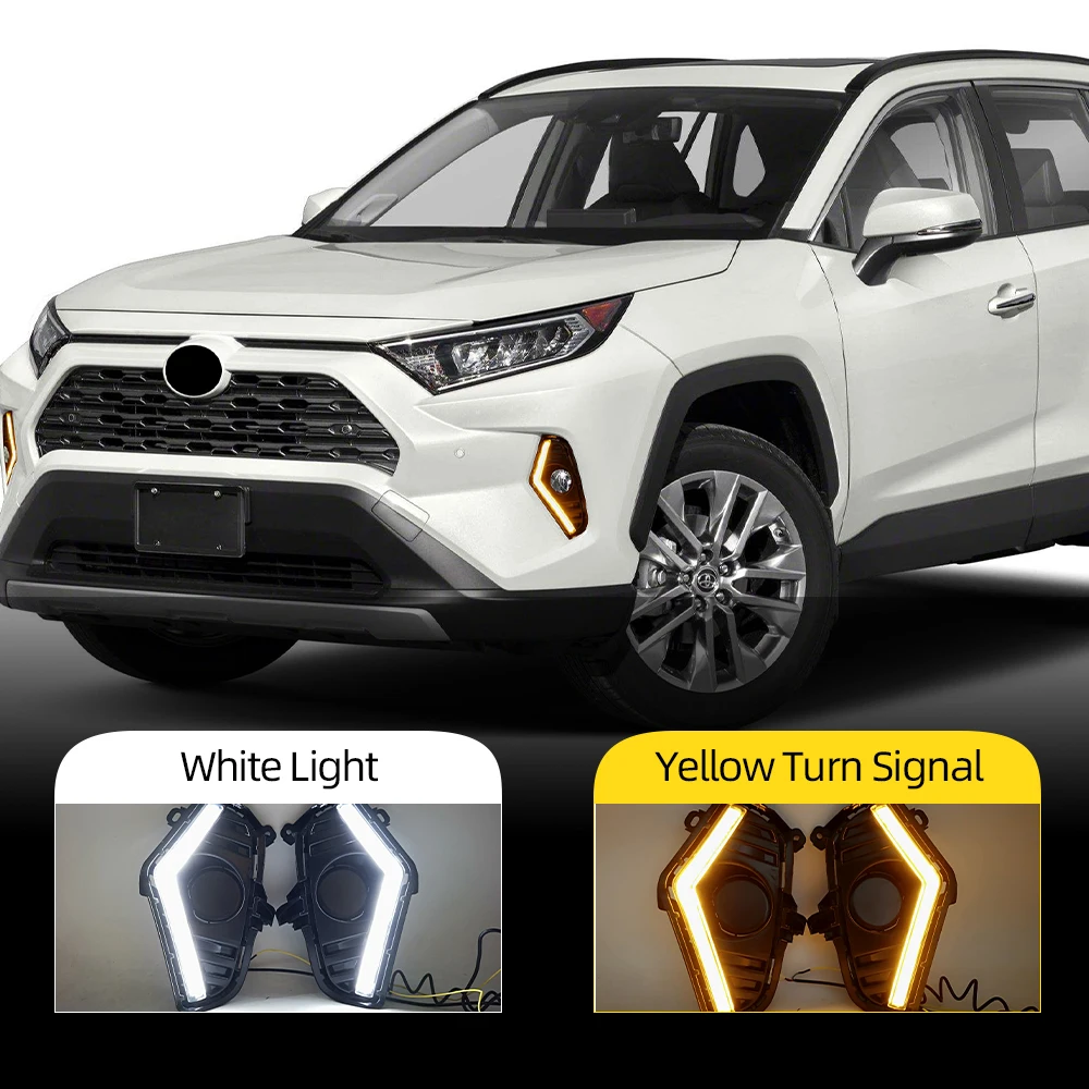 CSCSNL 1 пара автомобиля DRL Светодиодный дневной светильник для Toyota RAV4 2019 2020 Белый