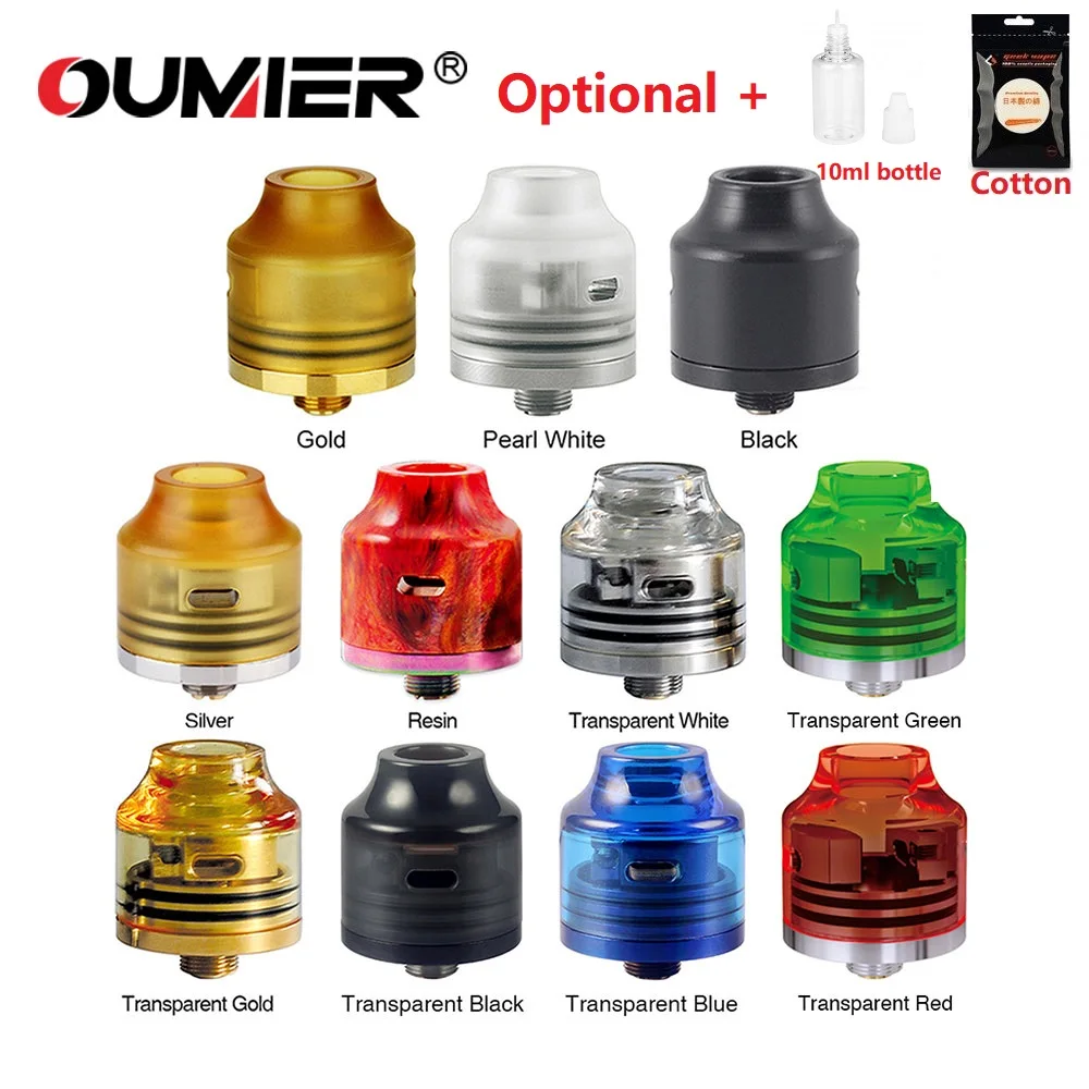 OUMIER ОСА NANO RDA большая палуба Rebuildable бак 22 мм регулируемый поток воздуха нижний поток воздуха NANO RDA Смола случайный цвет