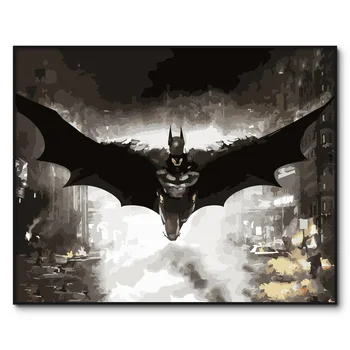 

Batman Painting by number for Adults Framed Oil Paint The Flash DIY Painting By Numbers Figure acrylic picture by numbers kit