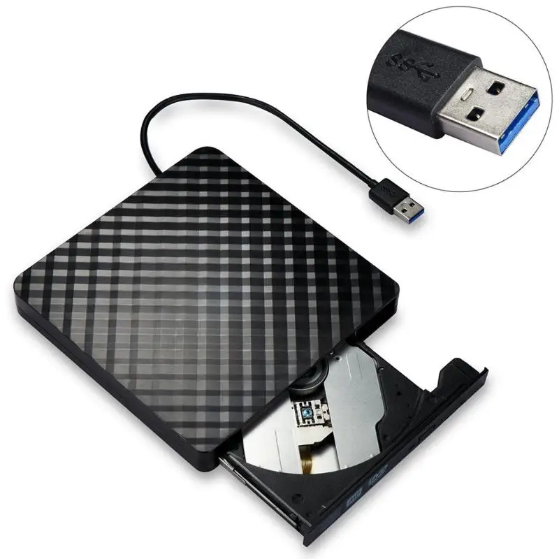 Внешний DVD привод Портативный USB 3,0 CD/DVD+/-RW VCD rom горелки с кабелем для USB3.0/2,0 разъем Настольный Ноутбук