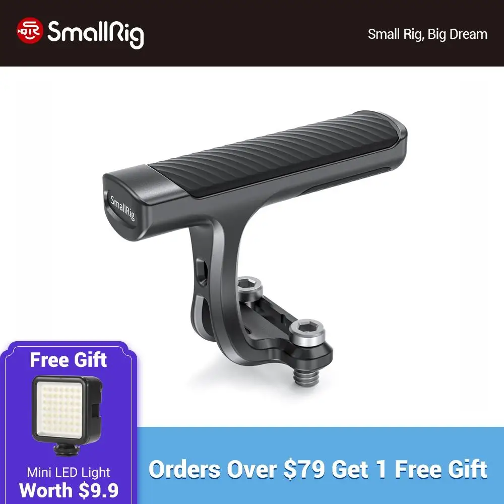 

SmallRig Universal Mini Top Handle With 1/4-20 Screw for Light-weight Cameras SmallRig Camera Cage Video Shooting Handle - 2821