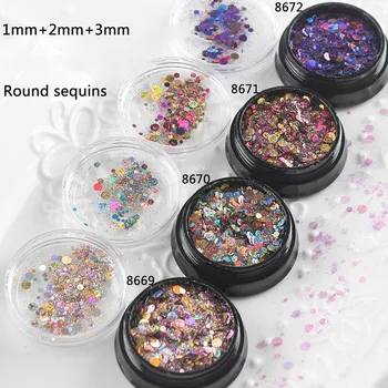 

Colorful Confetti Glitter Iridescent Circle Flakes Aurora Borealis Sprinkles Kawaii Resin Art Supplies Jewelry Supplies