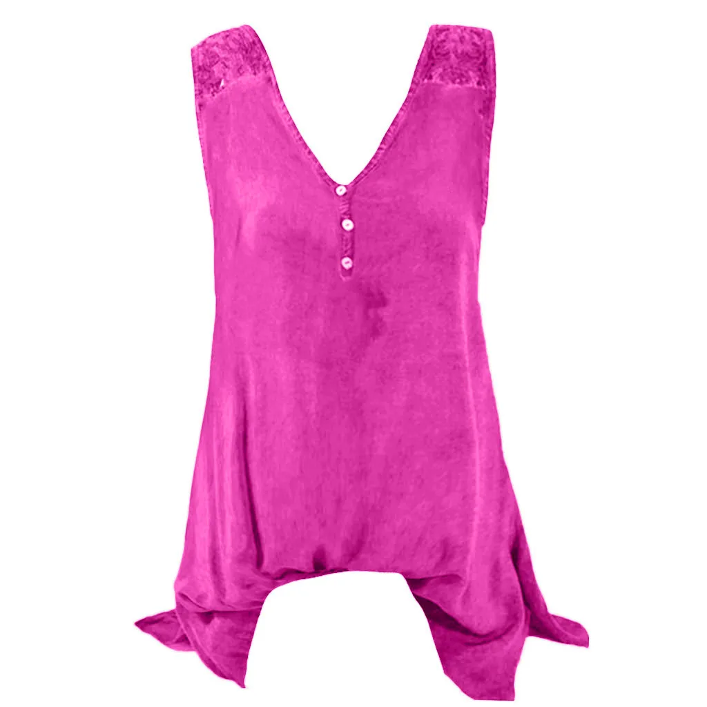 Модная летняя блузка, рубашка, свободный v-образный вырез, без рукавов, Женские Рубашки, Топы, блузки, топы без рукавов, женские блузки размера плюс, одежда