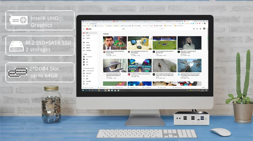 10th Gen ITX Mini PC with Intel Core I7 10610U, 8559U, I5 10210U, 8259U, M.2 NVME SSD, PCIE Wifi, Type-C – Compact Computer with I3 7020U and SD Card Slot Description Image.This Product Can Be Found With The Tag Names Barebone Mini PC, Computer Office, Mini pc