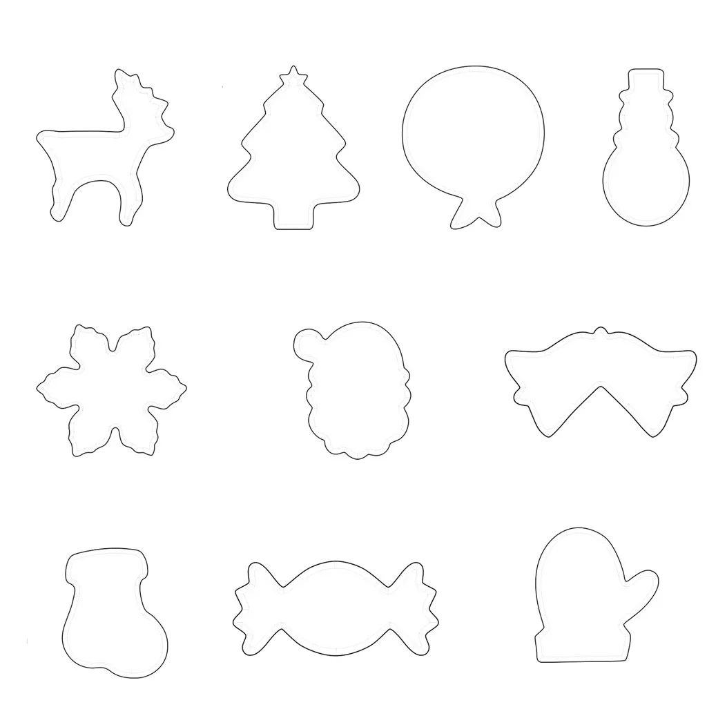 Christmas Cookie Cutter Cookie Stamp формы для печенья Stainless Steel Cake Cookie Cutter Mold DIY Baking Tool 10/8PC Free Ship