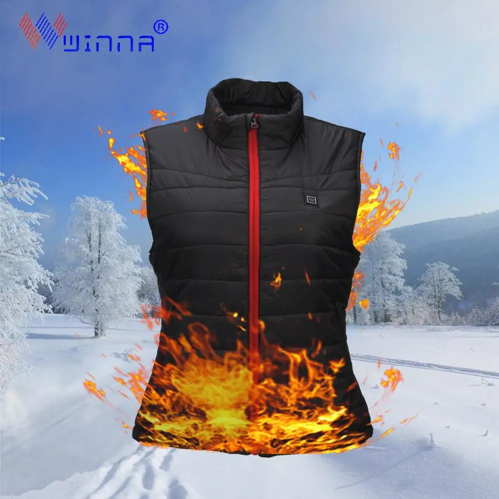 

Outdoor USB Heating Vest Jacket Men Women Winter Electric Thermal Clothing Waistcoat For Sports Hiking Camping Heated Vest