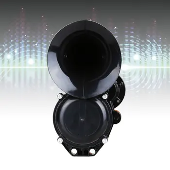 

Air Horn Trumpet Black Car Truck 12-24 Volt Metal & Plastic 125dB Loud New