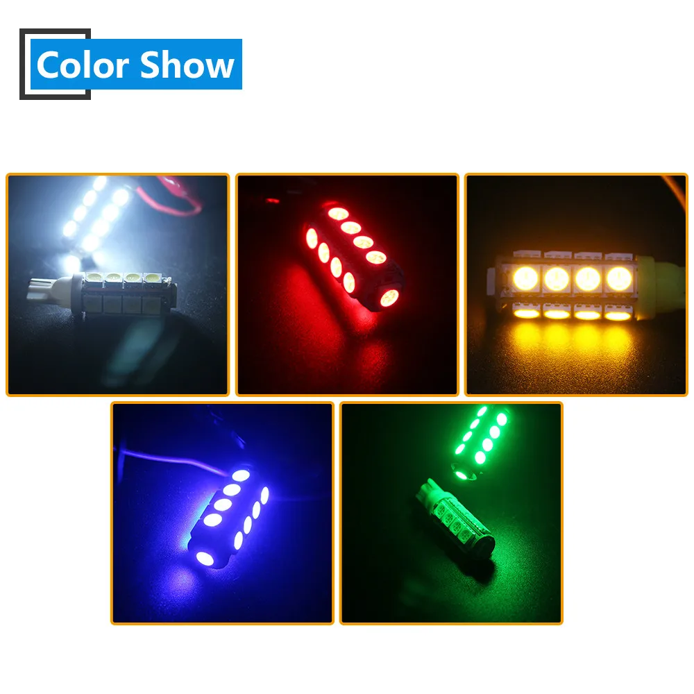 Светодиодные лампы W5W 10X 194 T10 5050 17 SMD автомобильные инструменты для чтения