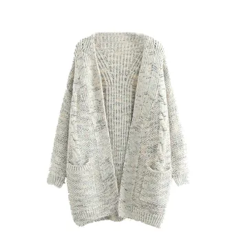 

Women's sweater cardigan Autumn and winter warm thick coat Cardigans Knitted Outerwear Sweater High Quality 9.23