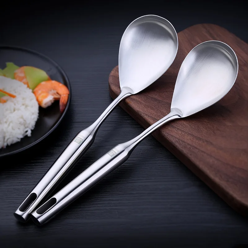 Long handle 304 stainless steel spoon non stick spoon domestic rice