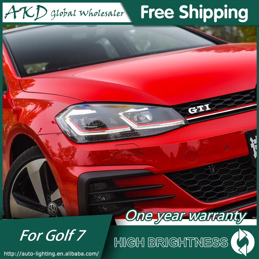 AKD автомобильный Стайлинг для VW Golf 7 MK7 светодиодный фонарь Golf7.5 R LINE дизайн DRL Hid