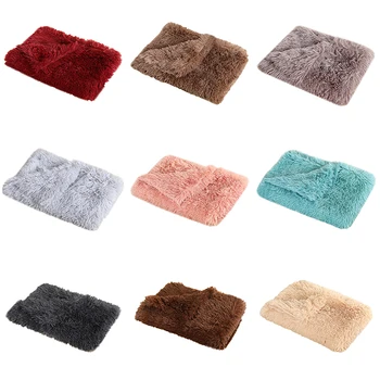 

Pet Blanket Winter Warm Soft Double Layer Fluffy Deep Sleeping Cover Cat Bed Mat Long Plush Dog Mattress