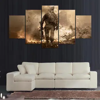 

US Army Figure Canvas Painting Modern Warfare Posters And Prints Wall Pictures For Living Room Decoration