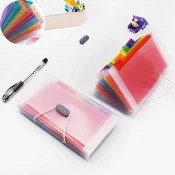 

13 Pocket Folder Office Expanding File Colorful A6 File Organizer Document Lot Home Office Storage Bin Colorful Cab
