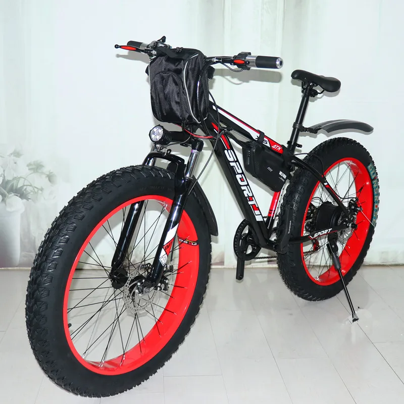 

New electric snowmobile 48v2000w power mountain bike lithium electric bike power electric bike eBike electric bike electric fat
